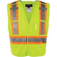 Gilet haute visibilit&eacute; &agrave; d&eacute;tachement rapide en 5 points, Orange haute visibilit&eacute;, Moyen/Petit, Polyester Rock Safety Industrial Ltd