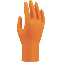 709HVO High-Visibility Disposable Gloves, 7/Small, Nitrile, 8-mil, Powder-Free, Orange Rock Safety Industrial Ltd