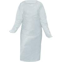 Blouse CoverMe avec passe-pouces, Taille unique, Blanc, Poly&eacute;thyl&egrave;ne Rock Safety Industrial Ltd