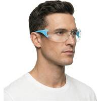 Adapt Lite Blue/White Safety Glasses, Clear Lens, Anti-Fog/Anti-Scratch, ANSI Z87+/Meets/Exceeds CSA Z94.3 Rock Safety Industrial Ltd