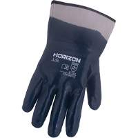 Horizon&reg; Navy Gloves with Pasted Cuffs, Medium, Nitrile Coating, Jersey/Cotton Shell Rock Safety Industrial Ltd