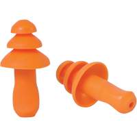 SEALTEC TipGrip Orange TPR Triple-Flange Reusable Earplugs, Uncorded, Bulk - Box, 26 dB dB NRR, One-Size Rock Safety Industrial Ltd
