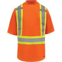 T-shirt de s&eacute;curit&eacute; doubl&eacute; de bambou Viking, Polyester, Petit, Orange haute visibilit&eacute; Rock Safety Industrial Ltd