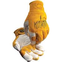 Gants de soudeur TIG/MIG de premi&egrave;re qualit&eacute; Caiman avec fermeture &agrave; boucles & crochets, Cuir de vache refendu, Taille Moyen Rock Safety Industrial Ltd