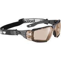 Lunettes de s&eacute;curit&eacute; RUSH+ 2.0 XP avec monture noire et grise, M/G, Lentille Cuivre, Antibu&eacute;e/Anti-&eacute;gratignures, ANSI Z87+ Rock Safety Industrial Ltd