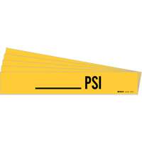 "PSI" Pipe Marker, Self-Adhesive, 2-1/4" H x 14" W, Black on Yellow Rock Safety Industrial Ltd