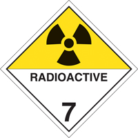 Radioactive Materials TDG Placard, Plastic Rock Safety Industrial Ltd