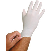 QRP BioTek&reg; Disposable Gloves, Large, Latex, 6-mil, Powder-Free, White Rock Safety Industrial Ltd