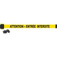Wall Mount Barrier, Plastic, Magnetic Mount, 7', Black and Yellow Tape Rock Safety Industrial Ltd