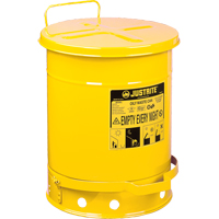Oily Waste Cans, FM Approved/UL Listed, 14 US gal., Yellow Rock Safety Industrial Ltd