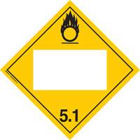 Plaque-&eacute;tiquette TMD oxidant, Vinyle adh&eacute;sif Rock Safety Industrial Ltd