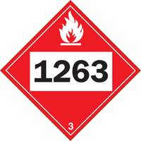 Plaque-&eacute;tiquette TMD 1263 pour liquide inflammable peinture, Plastique Rock Safety Industrial Ltd