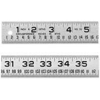Tinner's Circumference Rule, 4' L, Steel, 1/16" Graduations Rock Safety Industrial Ltd