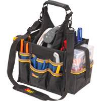 Grands porte-outils pour &eacute;lectriciens et travaux de maintenance, Polyester, 23 pochettes, Noir Rock Safety Industrial Ltd