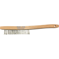 Brosses de nettoyage &agrave; manche recourb&eacute;, Acier inoxydable, 3 x 19 rangs de fils, Longueur 14" Rock Safety Industrial Ltd