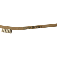 Petites brosses de nettoyage, Acier inoxydable, 3 x 7 rangs de fils, Longueur 7-3/4" Rock Safety Industrial Ltd