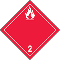&eacute;tiquettes d'exp&eacute;dition TMD, Classe 2,1, Gaz inflammables, Vinyle Rock Safety Industrial Ltd