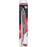 Demolition Reciprocating Saw Blade, Carbide, 6 TPI, 9" L x 1" W Rock Safety Industrial Ltd