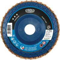 Disque &agrave; lamelles Twin Flap, 4-1/2" x 7/8", Type 27, Grain 40, C&eacute;ramique/Alumine de zirconium Rock Safety Industrial Ltd