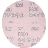 Hookit 375L Film Disc, 6" Dia., P800 Grit, Aluminum Oxide Rock Safety Industrial Ltd