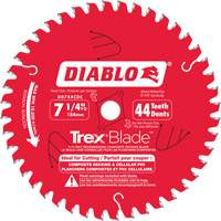 Lame de scie &agrave; d&eacute;couper Trex Blade, 7-1/4", 44 dents, Pour Plastique/Plastique Rock Safety Industrial Ltd