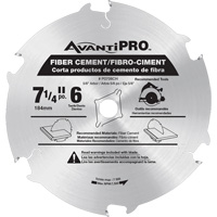 Lame de scie AvantiPro, 7-1/4", 6 dents, Pour B&eacute;ton de fibre Rock Safety Industrial Ltd