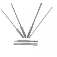 Jeu de forets et burins pour marteau &agrave; t&ecirc;te enti&egrave;rement au carbure &agrave; 4 couteaux SDS-Plus Rebar Demon, 6 morceaux, Carbure Rock Safety Industrial Ltd