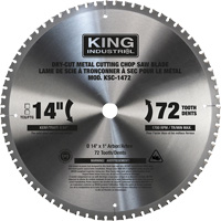 Chop Saw Blade, 14", 72 Teeth, Metal Use Rock Safety Industrial Ltd