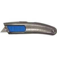 SECUPRO MEGASAFE Unpainted Retractable Knife, 20 mm, Stainless Steel, Heavy-Duty, Aluminum Handle Rock Safety Industrial Ltd