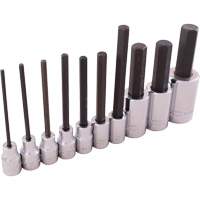 SAE Hex Head Socket Set, Hex, 1/2"/3/8" Drive, 10 Pcs Rock Safety Industrial Ltd