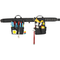 20 Pocket Tool Belt Combo, Polyester, Black Rock Safety Industrial Ltd