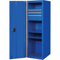 Armoire lat&eacute;rale s&eacute;rie RX, 3 tiroirs, 19" la x 25" p x 61" h, Bleu Rock Safety Industrial Ltd