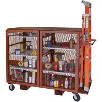 Armoire mobile en treillis, Acier, 49 pi³, Rouge Rock Safety Industrial Ltd