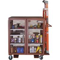 Armoire mobile en treillis, Acier, 37 pi³, Rouge Rock Safety Industrial Ltd