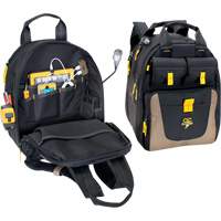 Sac &agrave; dos avec prises de recharge pour appareils &eacute;lectroniques, 15" lo x 10-1/2" la, Noir, Polyester Rock Safety Industrial Ltd