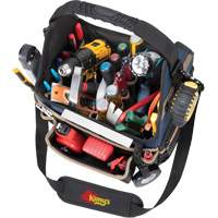 Porte-outils &eacute;lectrique/CHVAC &agrave; base moul&eacute;e, Polyester balistique, 20 pochettes, Noir/Bleu Rock Safety Industrial Ltd