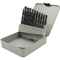 Coffret de forets en oxyde noir JET-KUT, 29 morceaux, Acier rapide Rock Safety Industrial Ltd