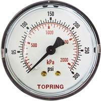 Manom&egrave;tre de rechange,  2", 0 - 175 psi, Fixation arri&egrave;re, Analogique Rock Safety Industrial Ltd