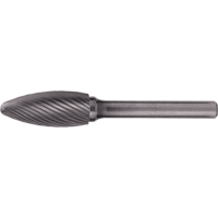 CLEVELAND Solid Carbide Burrs - Flame Shaped, 1/8" Dia., 1/8" Shank Rock Safety Industrial Ltd