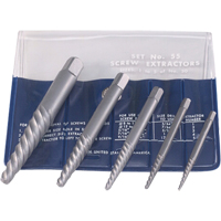Extracteurs de vis - Jeu d'extracteurs de vis avec pochette repliable, 5 morceaux, Acier &agrave; haute teneur en carbone Rock Safety Industrial Ltd