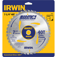 Lames de scie pour entrepreneur - Lames de scie Marathon, 7-1/4", 40 dents, Pour Bois Rock Safety Industrial Ltd