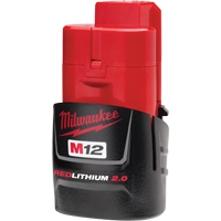 M12 Redlithium 2.0 Battery, Lithium-Ion, 12 V, 2 A Rock Safety Industrial Ltd