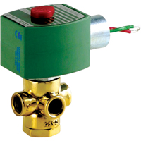 3-Way Direct Acting Universal Solenoid Valves, 1/4" Pipe, 100 psi Rock Safety Industrial Ltd