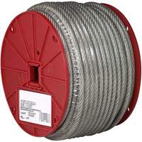 Wire Cable, 250' (76.2 m) x 1/8", 340 lbs. (0.17 tons), Vinyl Coated Rock Safety Industrial Ltd