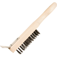 Brosse de nettoyage avec racloir, Acier, 5 x 13 rangs de fils, Longueur 11-3/8" Rock Safety Industrial Ltd