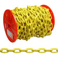 Chaîne ronde &eacute;prouv&eacute;e, Acier &agrave; faible teneur en carbone, 1/4" x 60' (18,3 m) l, Calibre 30, Charge d'utilisation 1300 lb (0,65 tonne) Rock Safety Industrial Ltd