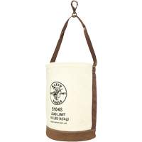 Sceau &agrave; fond en cuir, 17" h, Toile, Blanc Rock Safety Industrial Ltd