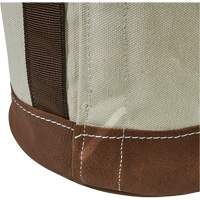 Sceau &agrave; fond en cuir, 17" h, Toile, Blanc Rock Safety Industrial Ltd