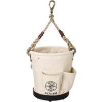 Tapered-Wall Bucket, 12" L x 9" W x 12" H, Canvas, Natural Rock Safety Industrial Ltd