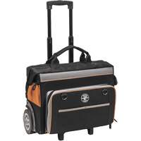 Tradesman Pro Rolling Tool Bag, Ballistic Polyester, 24 Pockets, Black/Orange Rock Safety Industrial Ltd